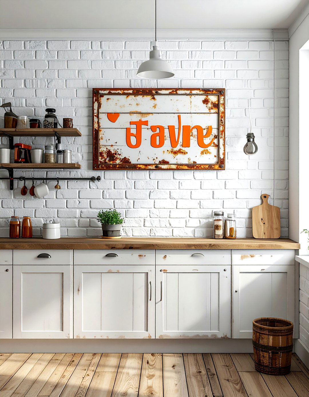 Vintage metal signage - 30 rust decor ideas