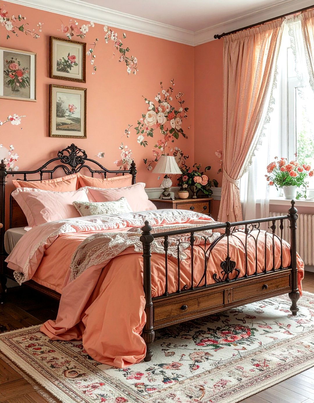 Vintage peach bedroom - 30 peach bedroom ideas