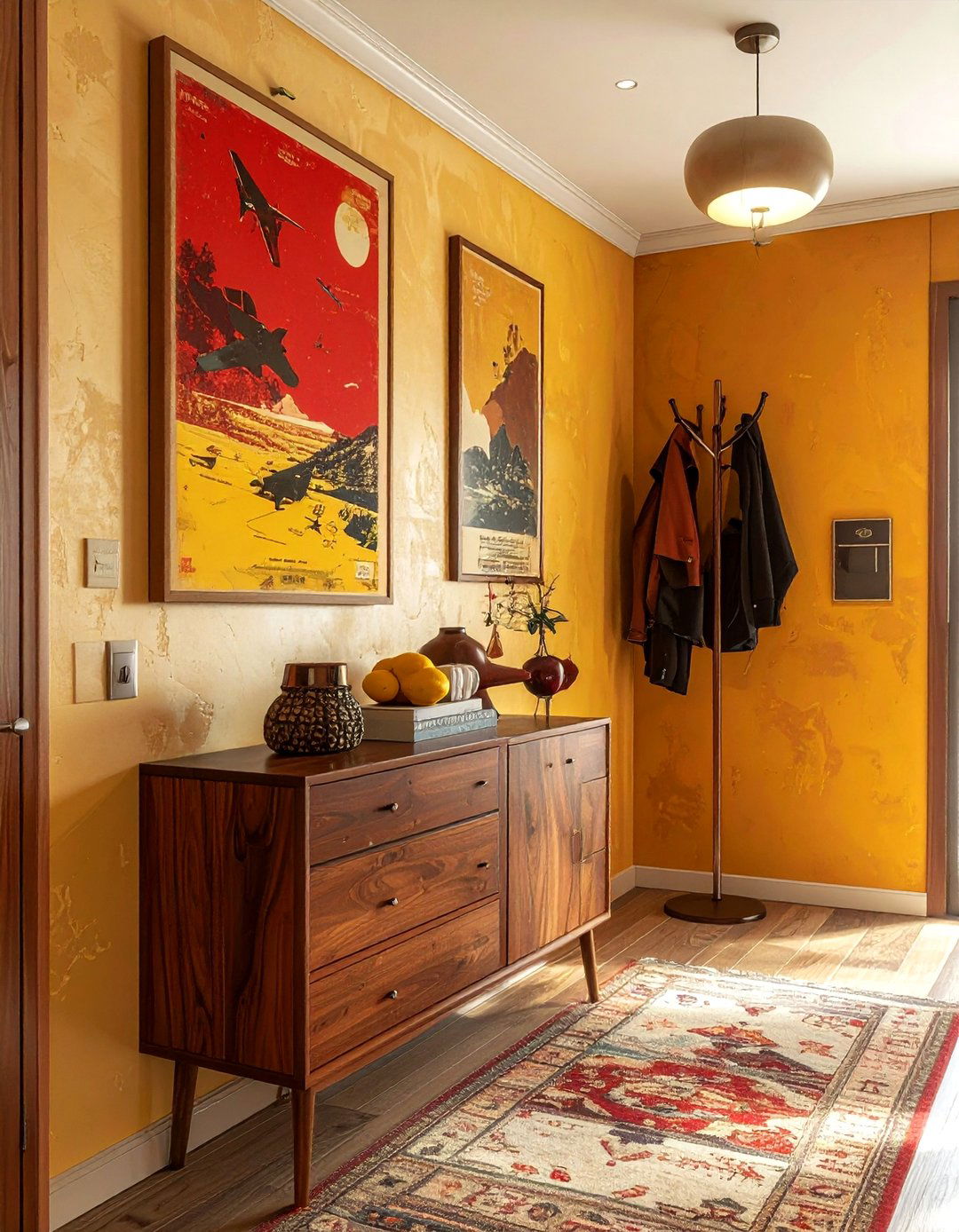 Vintage posters - 30 hallway wall decor ideas