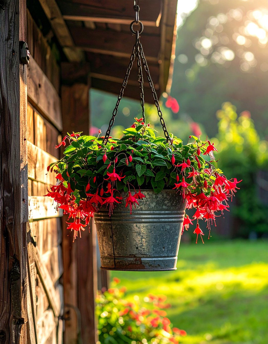 Vintage pulley buckets - 30 vintage planter ideas