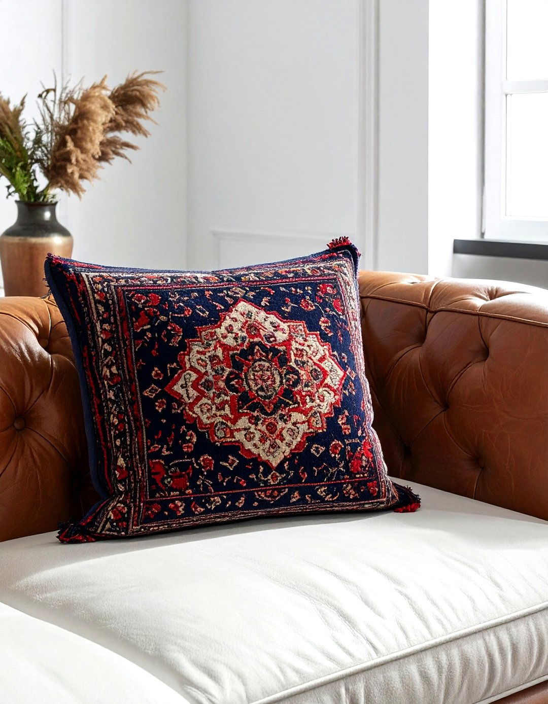 Vintage rug pillow - 30 decorative pillow ideas