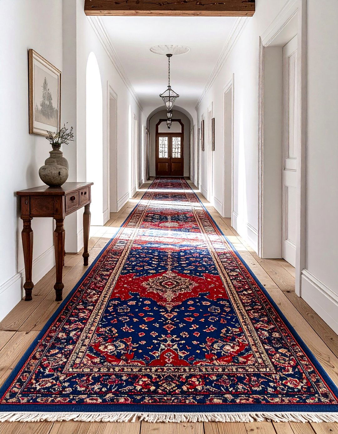 Vintage runner - 30 long hallway ideas