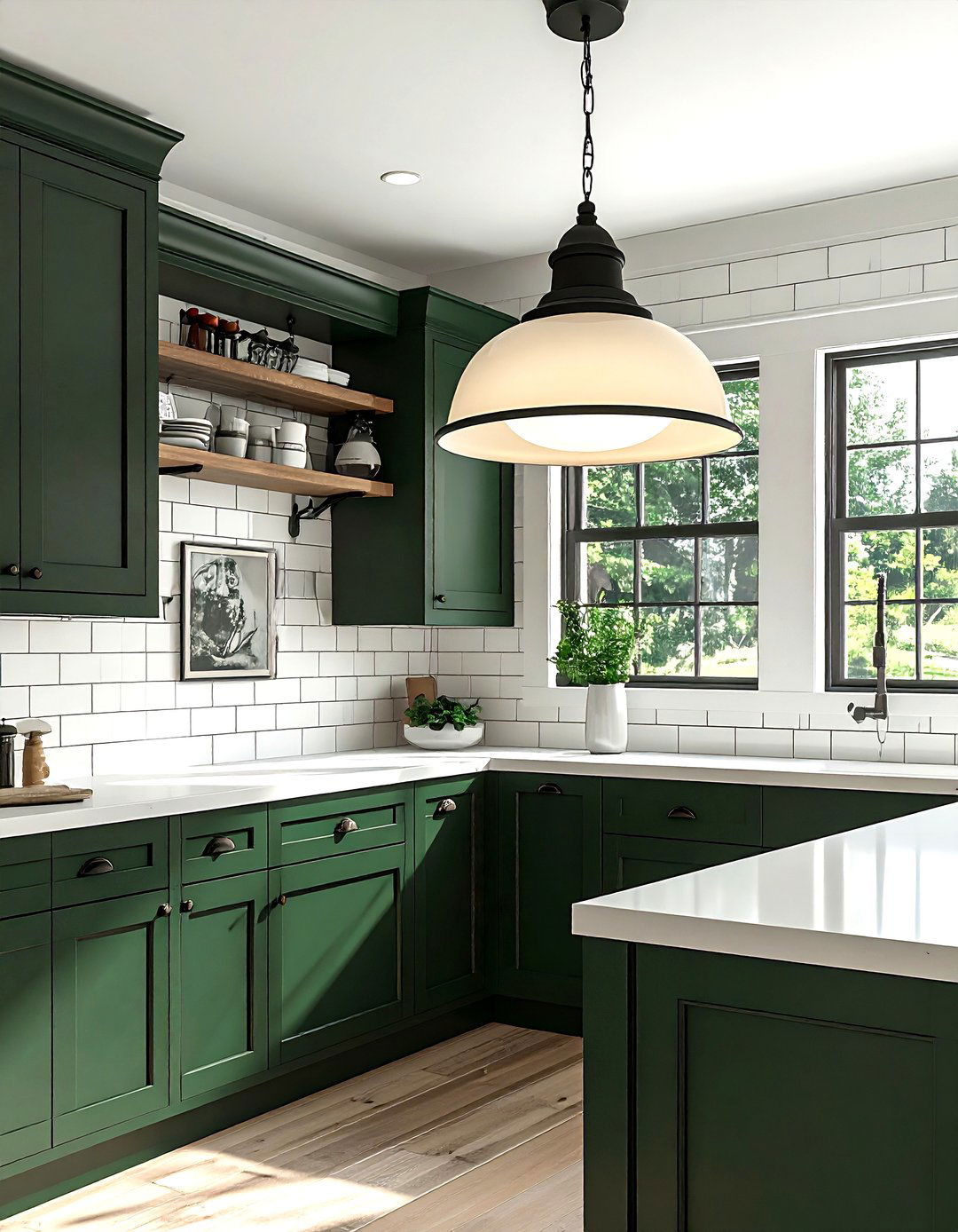 Vintage schoolhouse light - 30 kitchen accent lighting ideas
