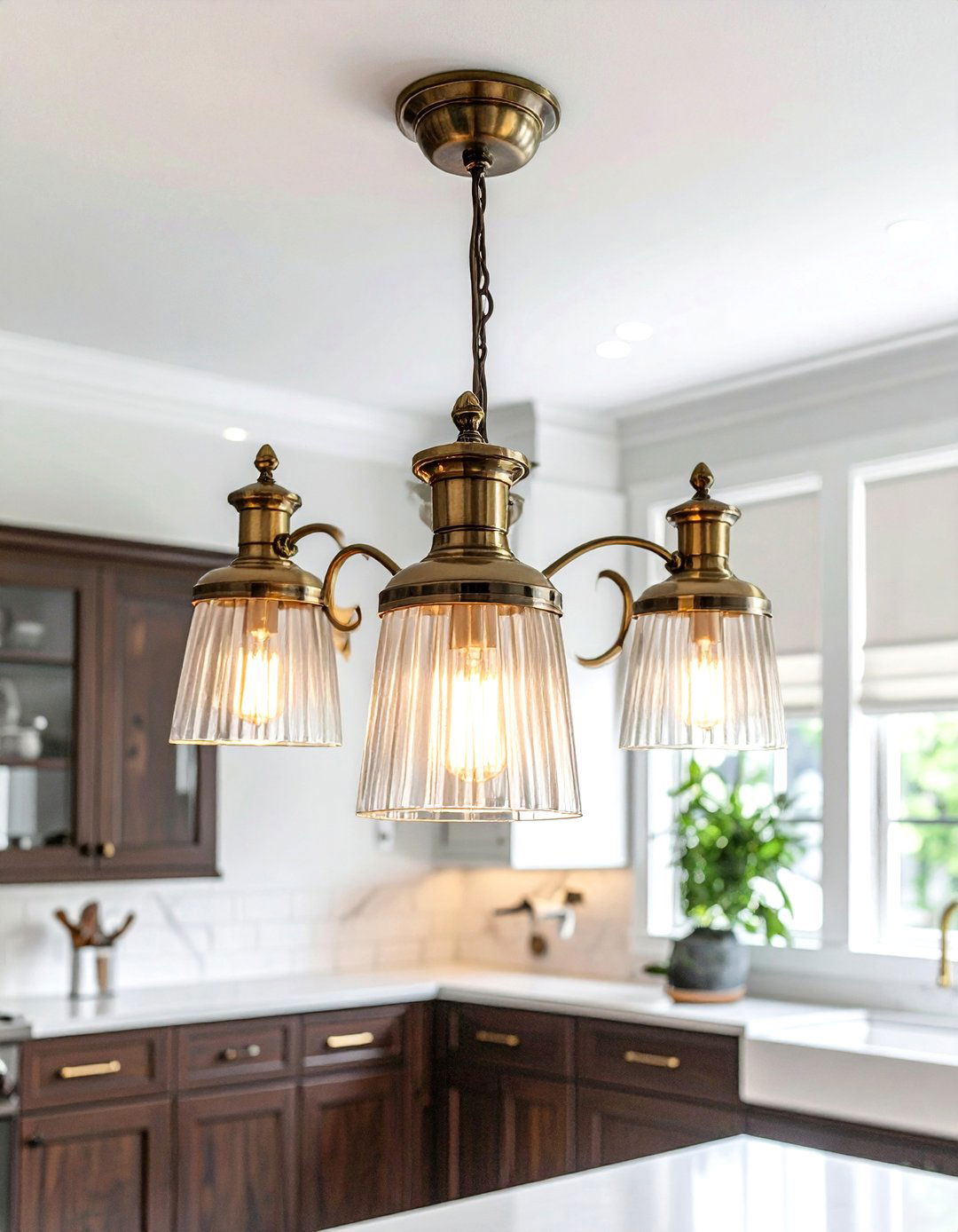 Vintage style cluster lighting - 30 cluster pendant kitchen ideas