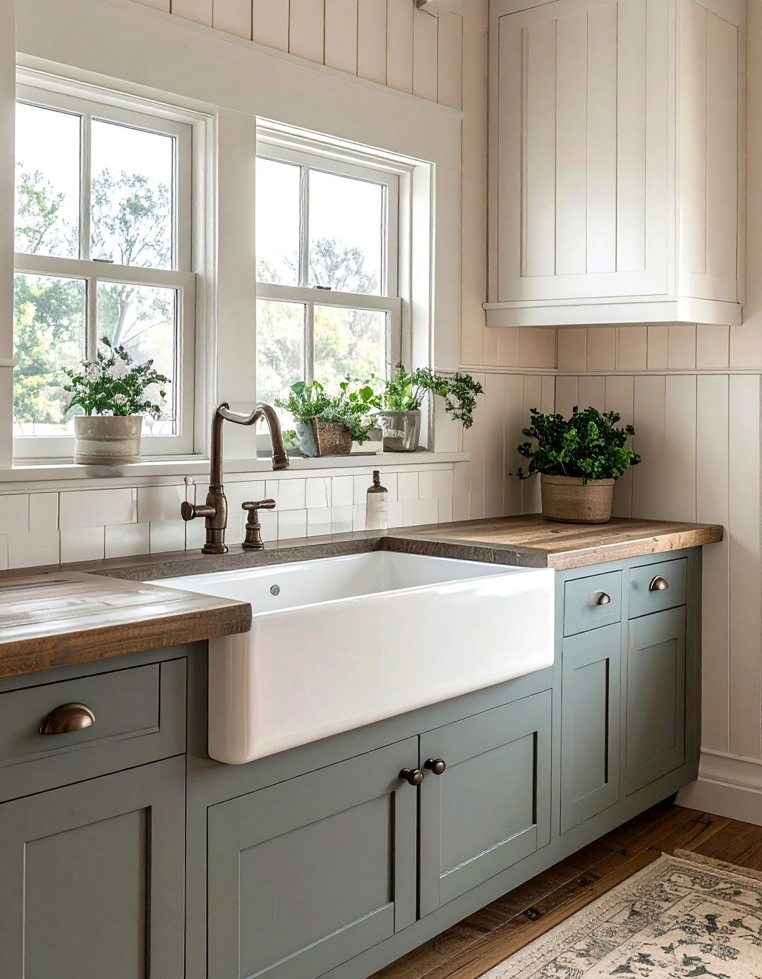 Vintage style farmhouse sink - 30 farmhouse sink kitchen ideas