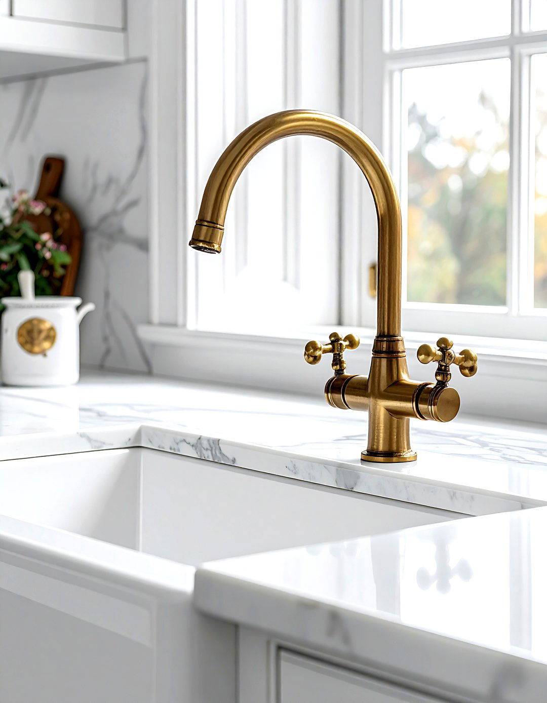 Vintage style kitchen faucet - 30 Mediterranean kitchen ideas