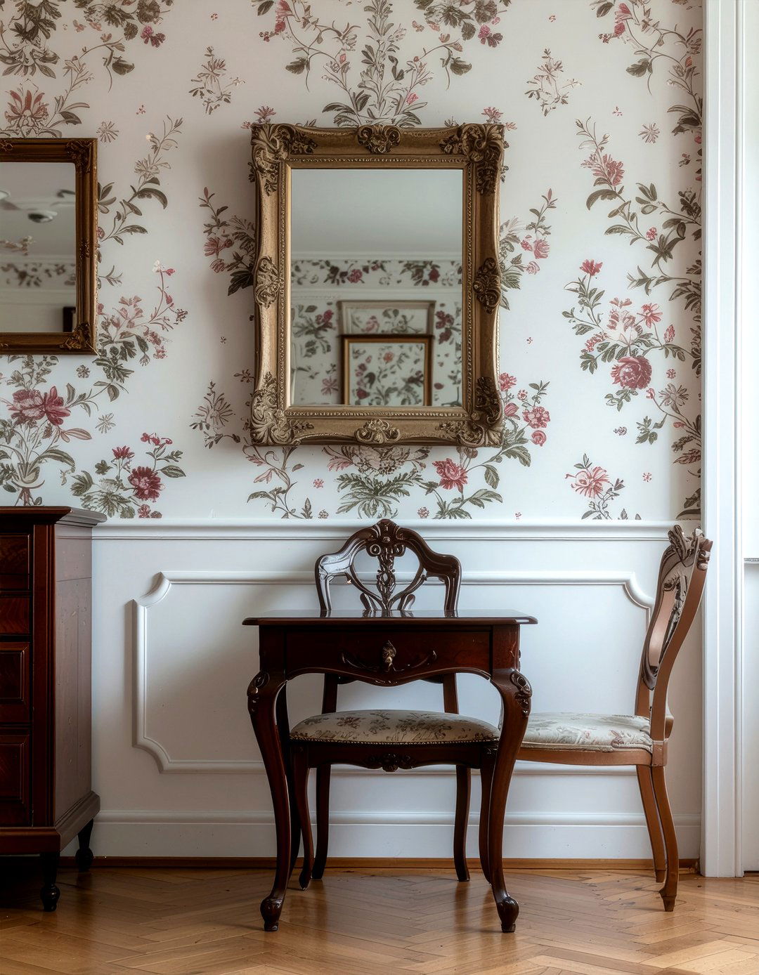 Vintage style wallpaper - 30 dining room wallpaper ideas
