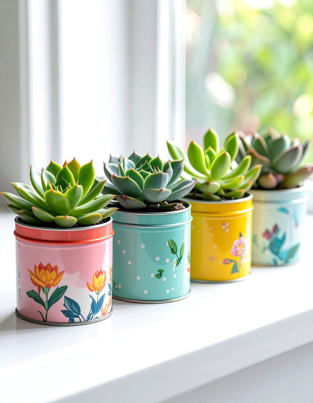 Vintage tea tins - 30 vintage planter ideas