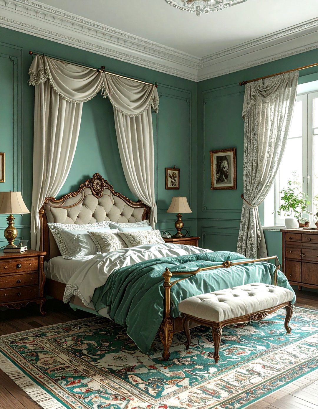 Vintage teal bedroom - 30 cool teal bedroom ideas