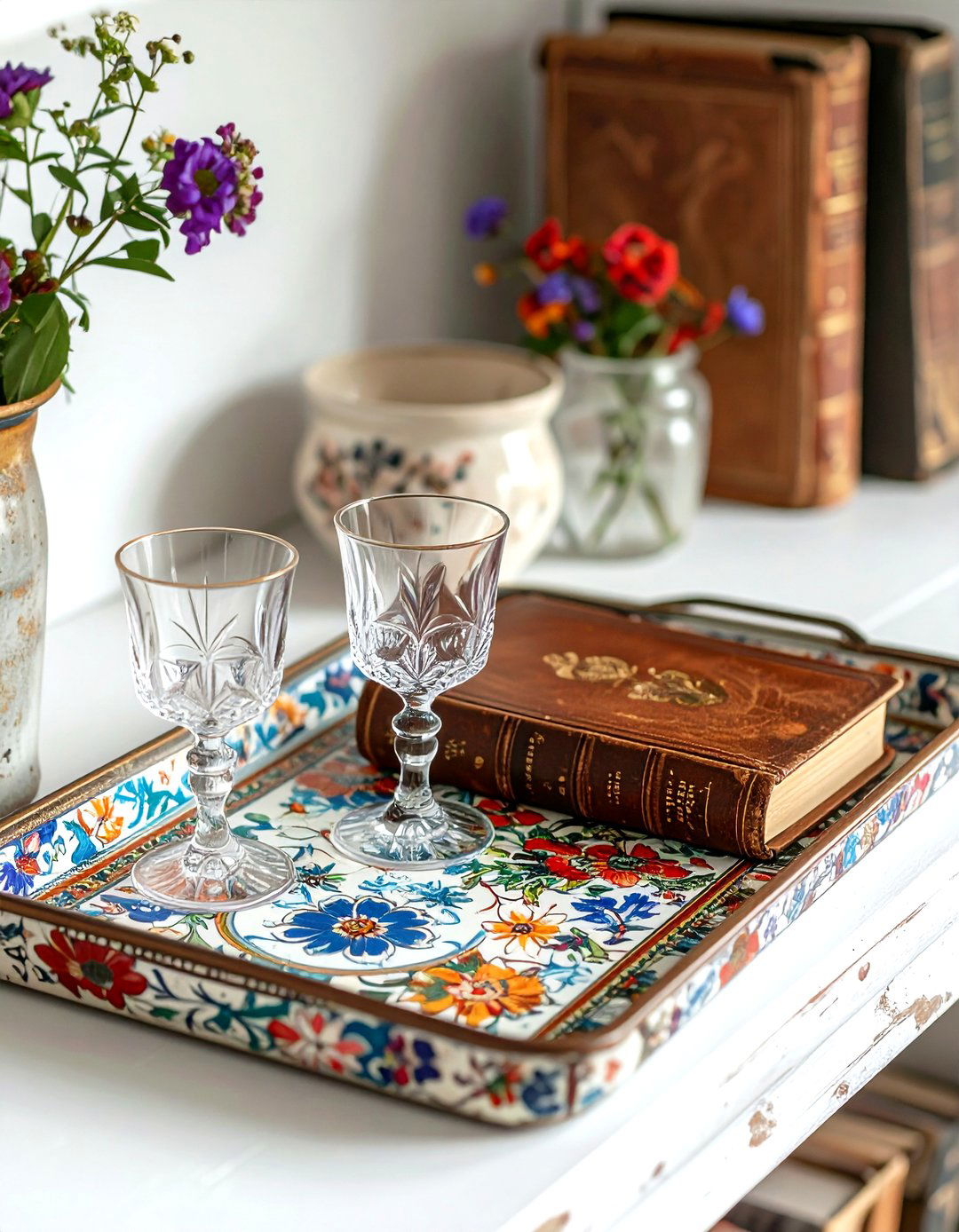 Vintage tray - 30 bar tray ideas