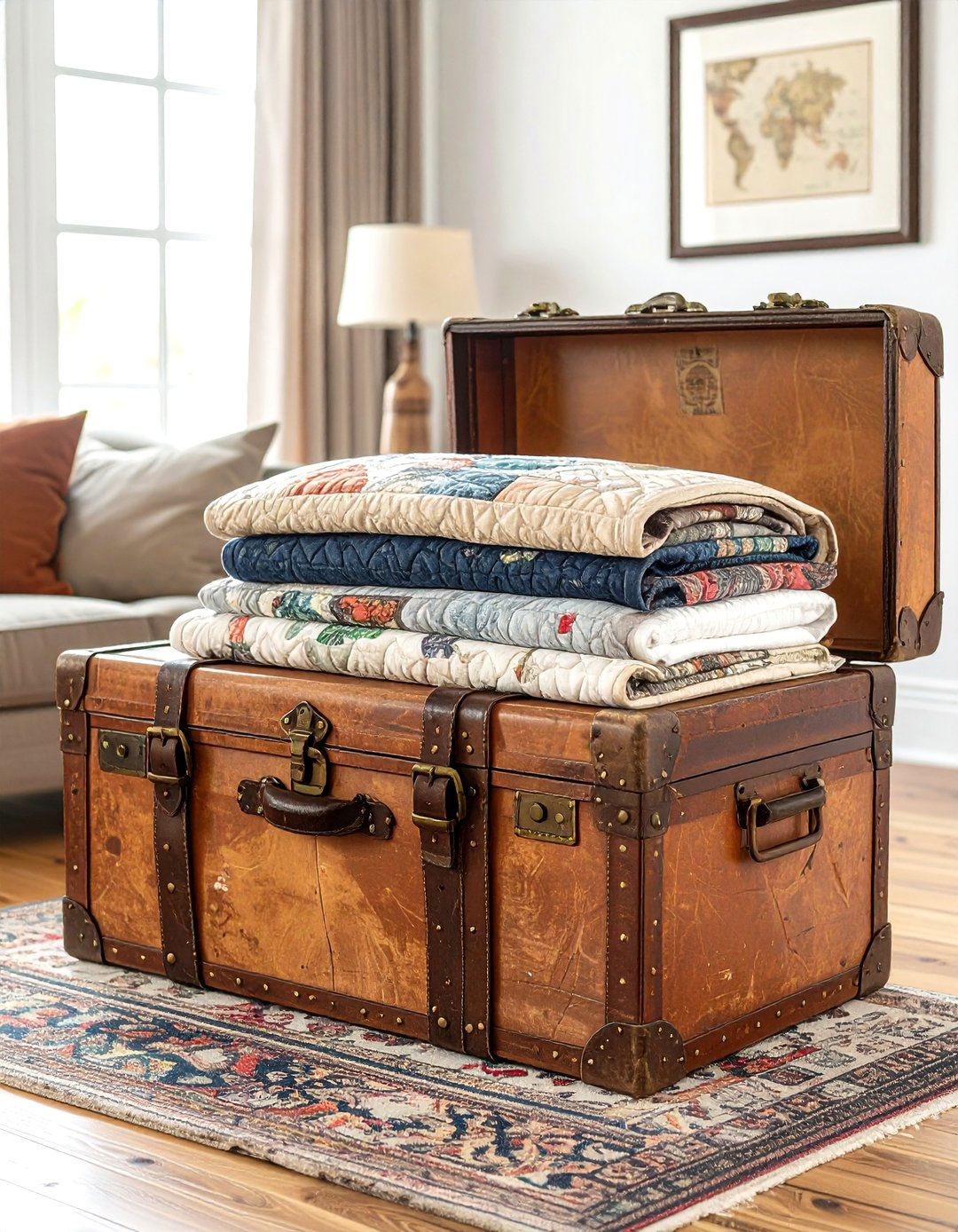 Vintage trunk box - 30 keepsake box ideas