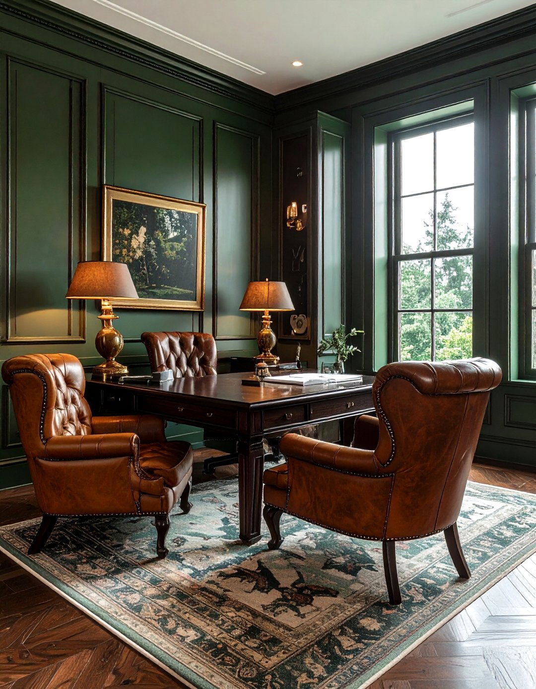 Vintage vogue green study - 30 green paint color ideas