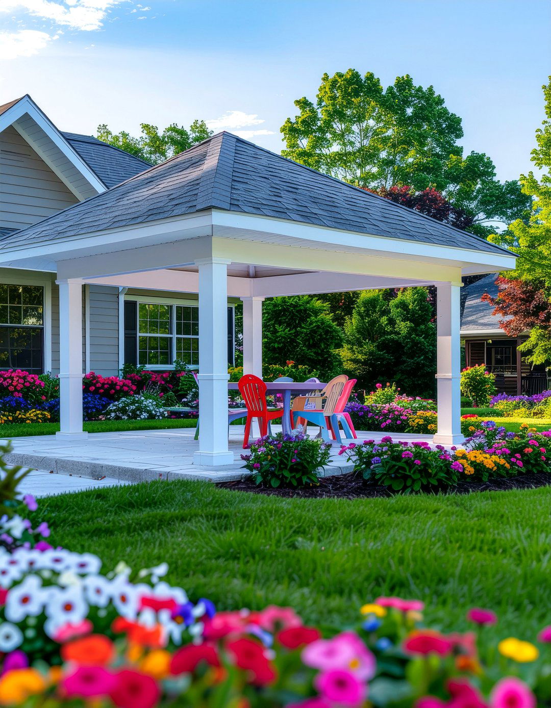 Vinyl gazebo setup - 30 gazebo dining ideas