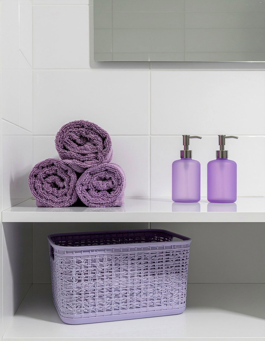 Violet bathroom accessories - 30 purple bathroom ideas