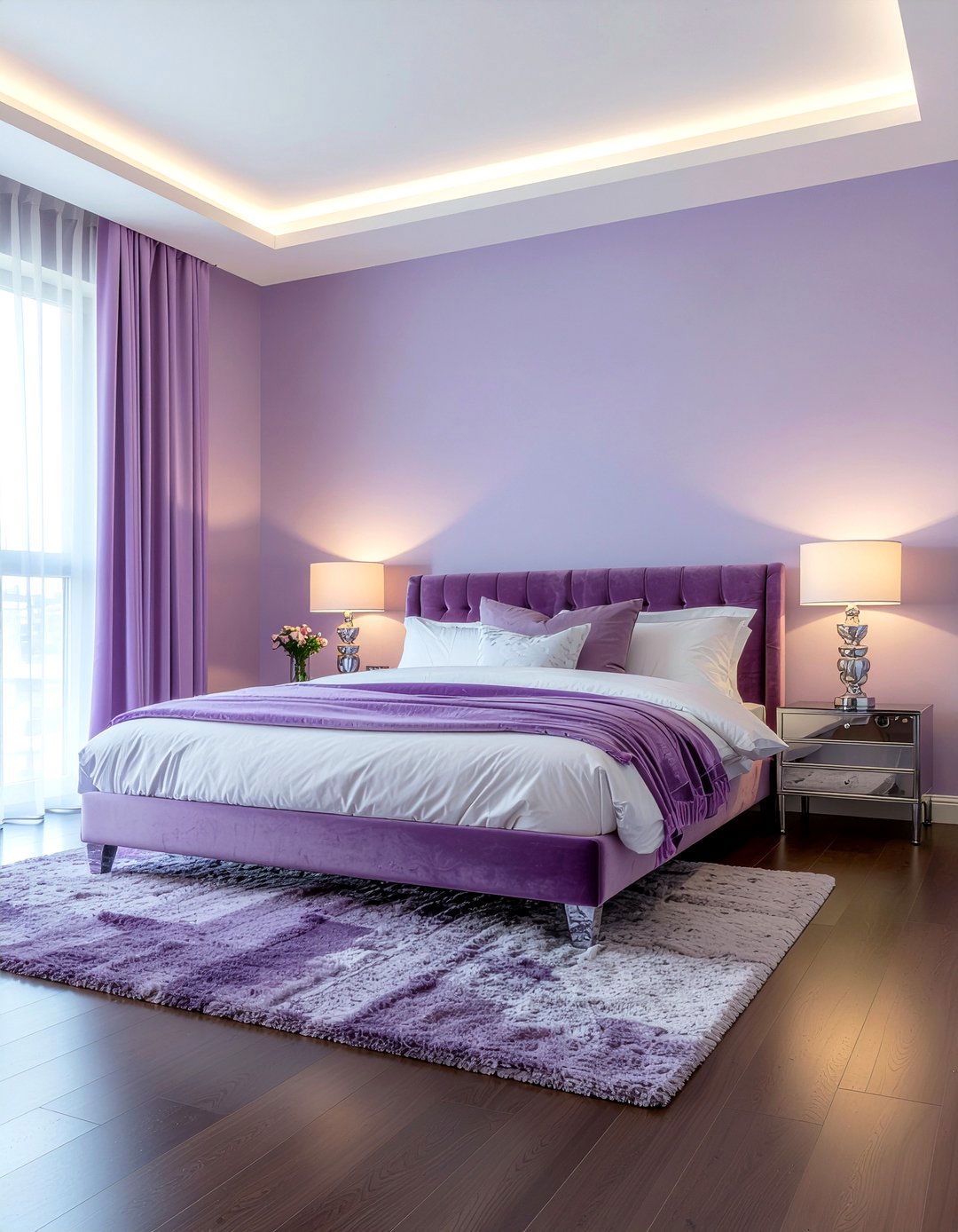 Violet bedroom - 30 jewel toned bedroom ideas