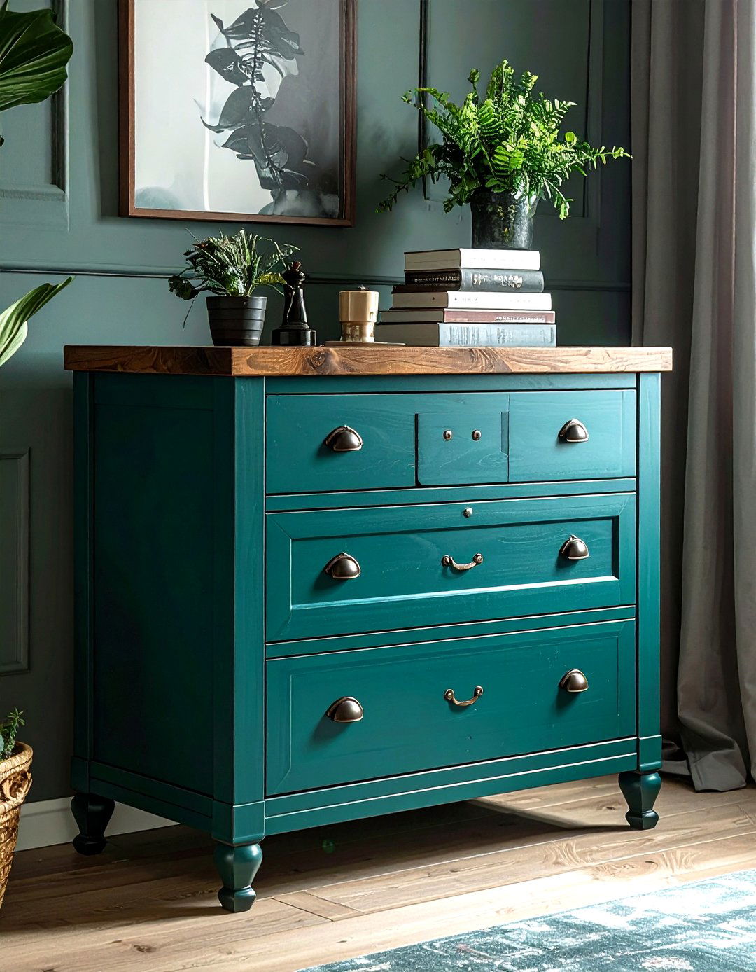 Viridian Green Chest Drawers - 30 industrial green bedroom ideas