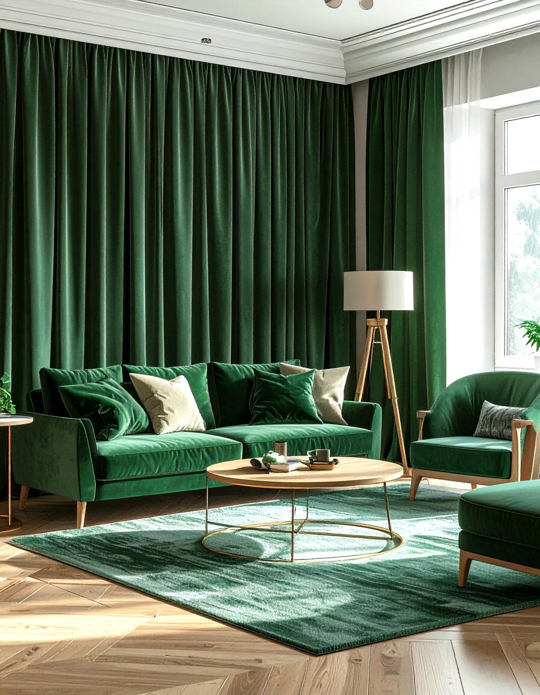 Viridian Green Living Room - 30 scandinavian green living room ideas