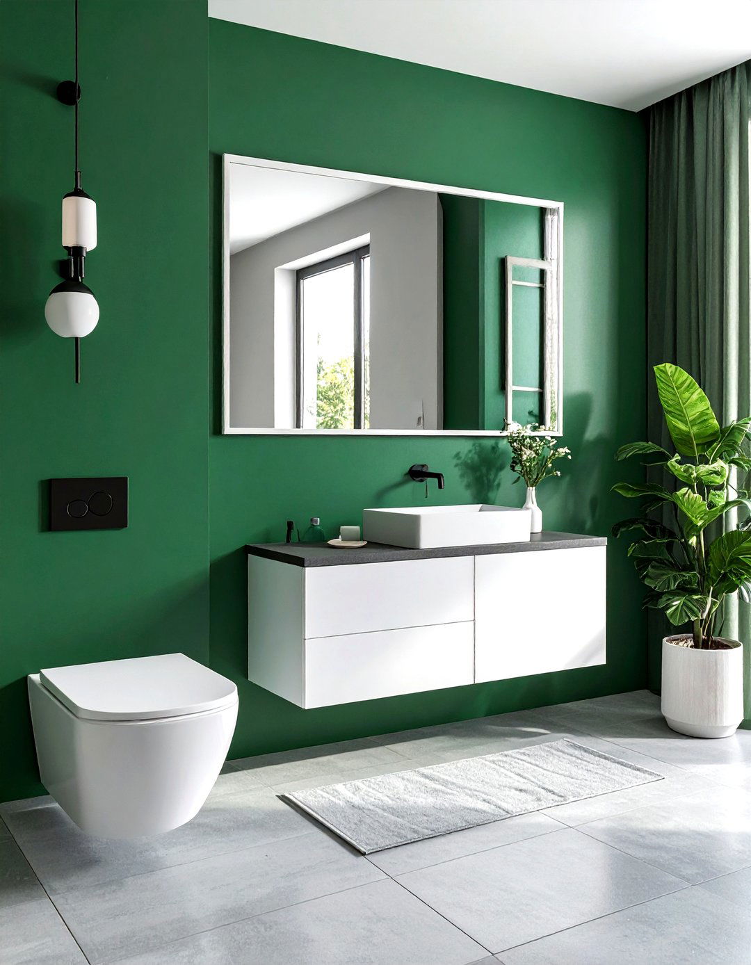 Viridian green bathroom - 30 green and white bathroom ideas