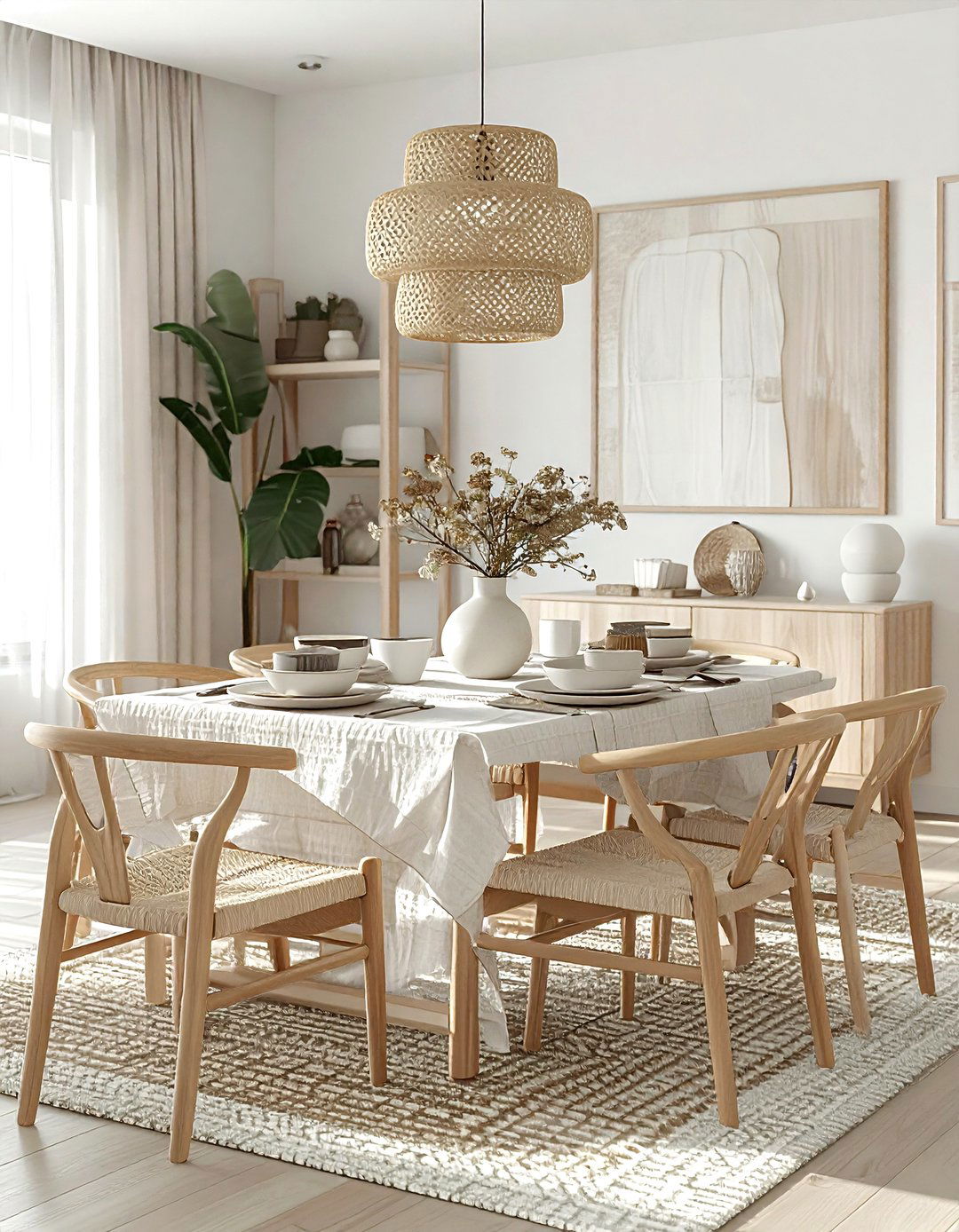 Waffle Weave Dining Room - 30 textured dining room ideas