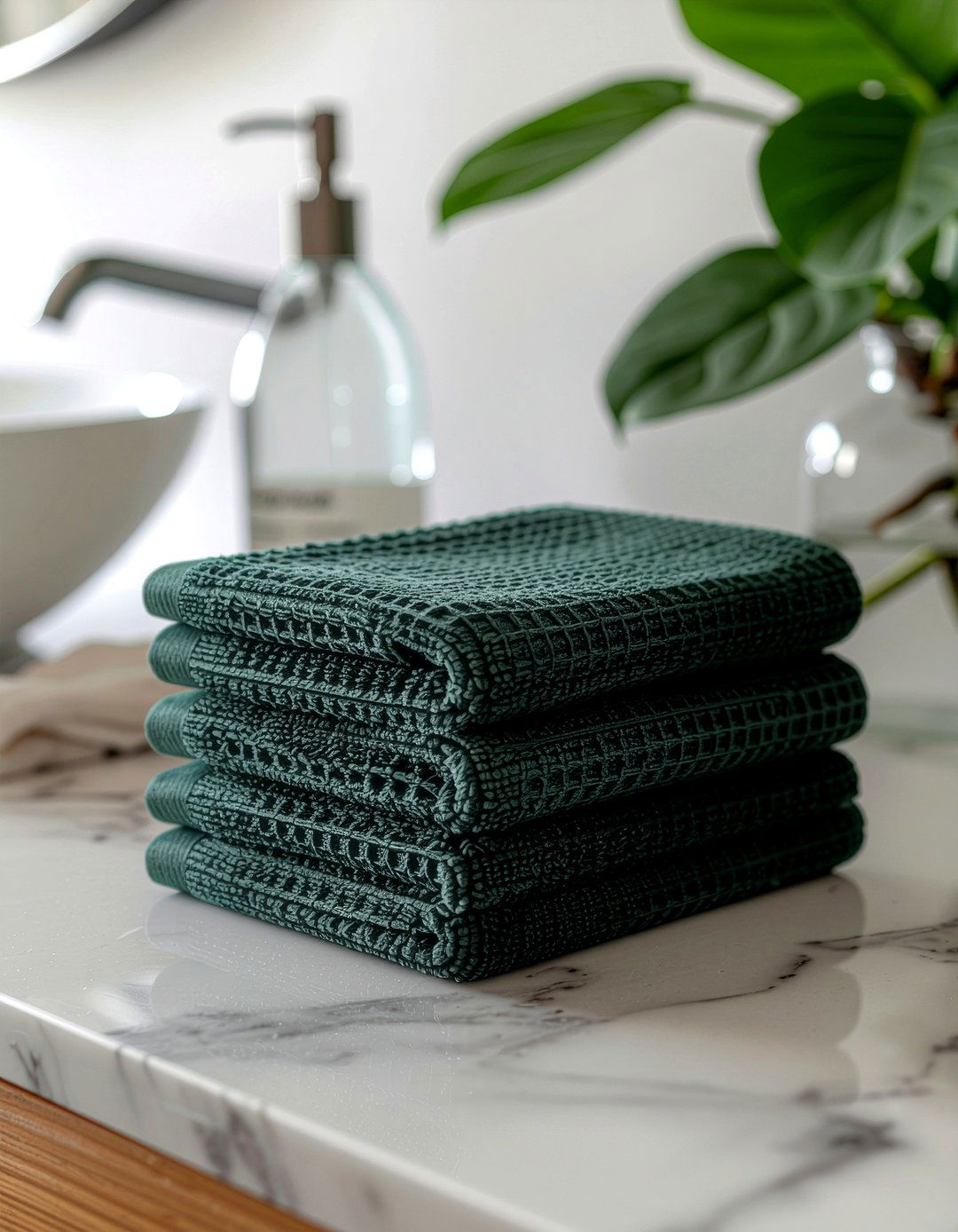 Waffle weave towels - 30 bathroom towel ideas