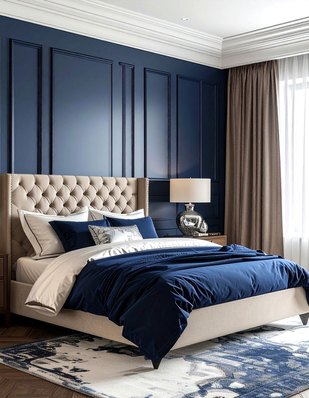 Wainscoting Panels - 30 bedroom molding ideas