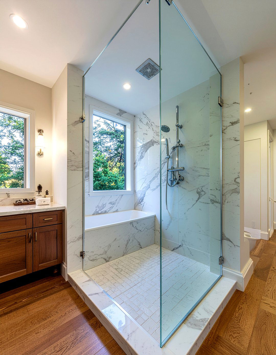 Walk In Shower - 30 bathroom timeless element ideas