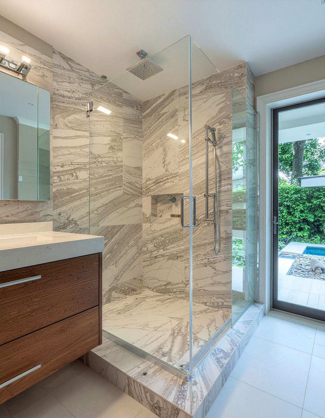 Walk In Shower - 30 small bathroom maximization ideas