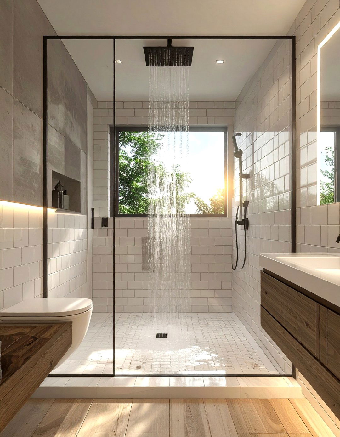 Walk In Shower With Glass Door - 30 bathroom renovation ideas