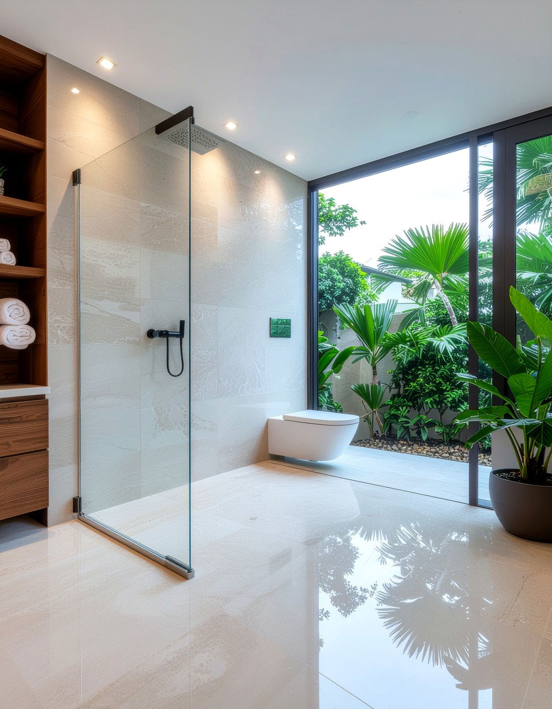 Walk in Glass Shower Panel - 30 bathroom glass door ideas