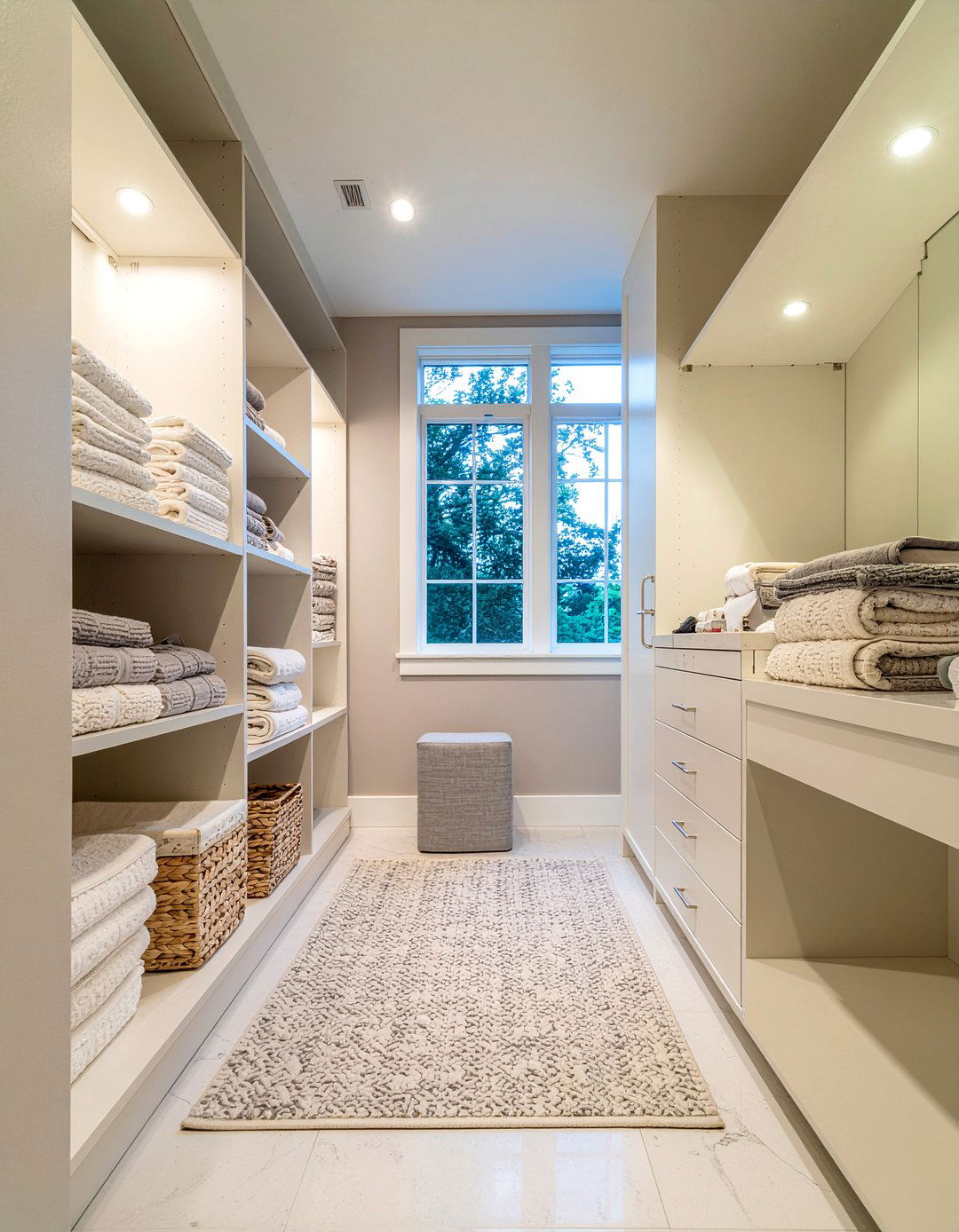 Walk in bathroom closet - 30 bathroom linen cabinet ideas