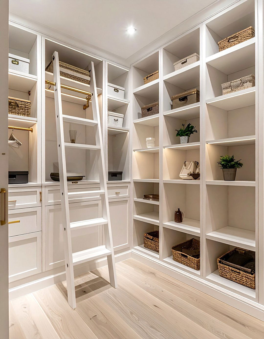 Walk in pantry with ladder - 30 walk-in pantry kitchen ideas