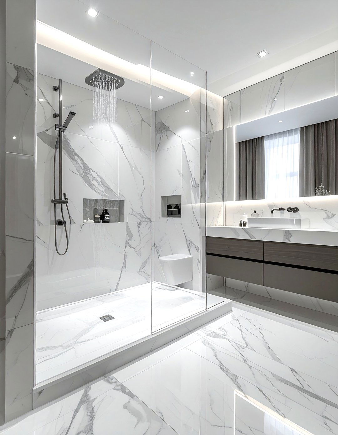 Walk in shower - 30 tiny bathroom ideas