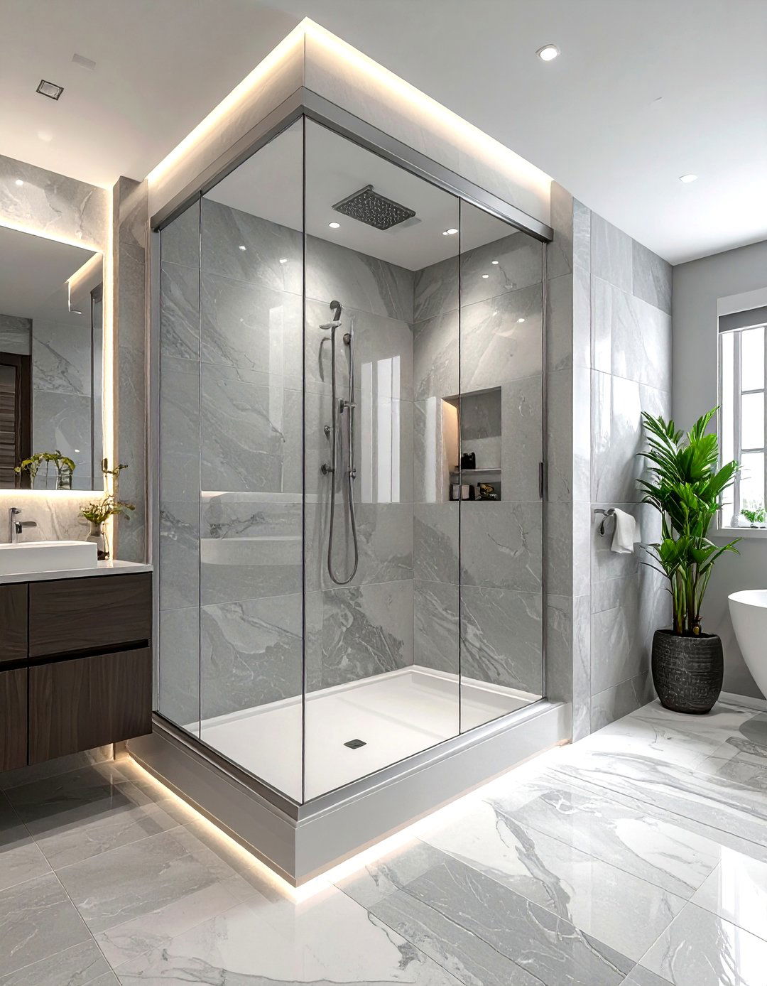 Walk in shower bathroom - 30 modern bathroom ideas