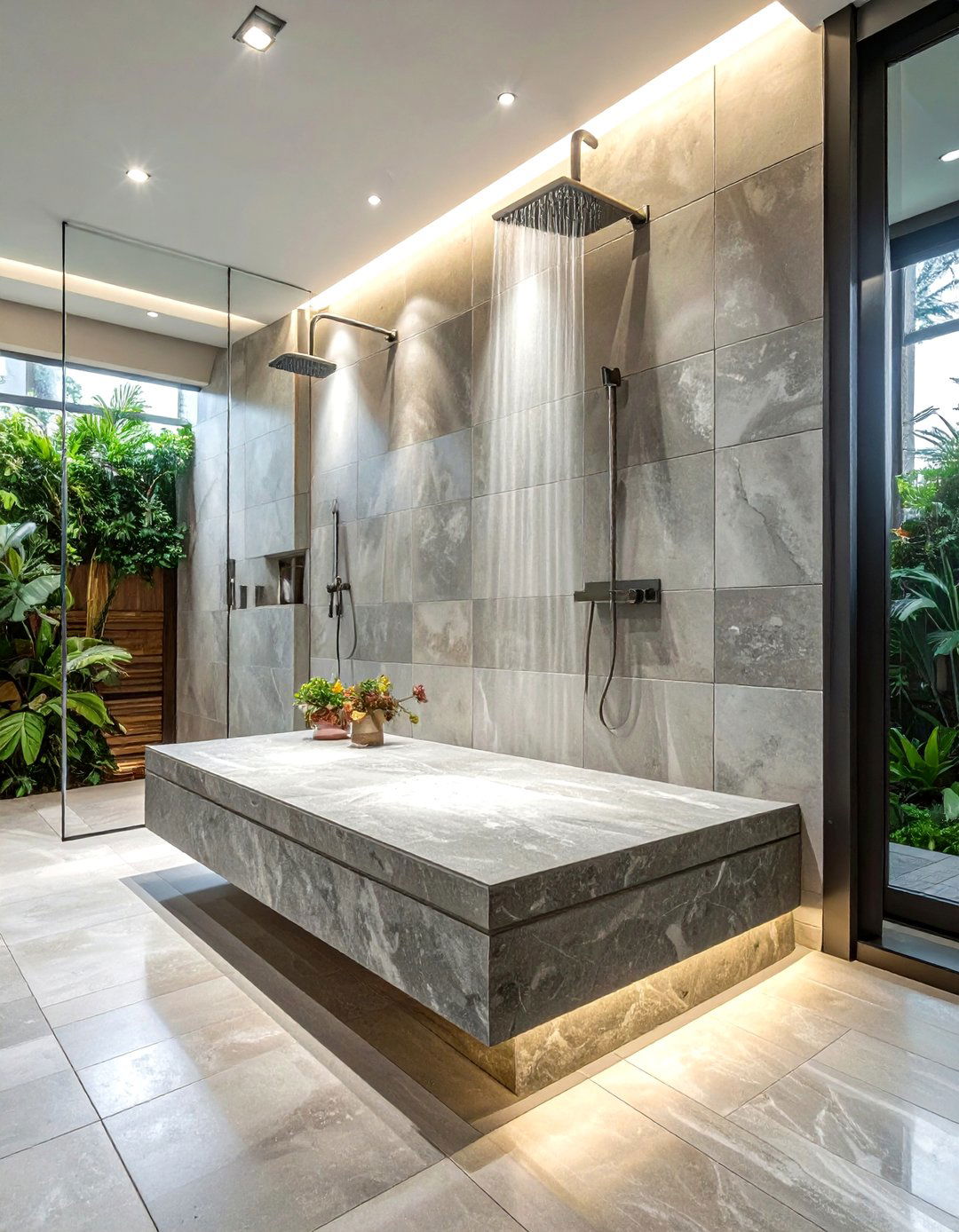 Walk in shower bench - 30 parade of homes bathroom ideas