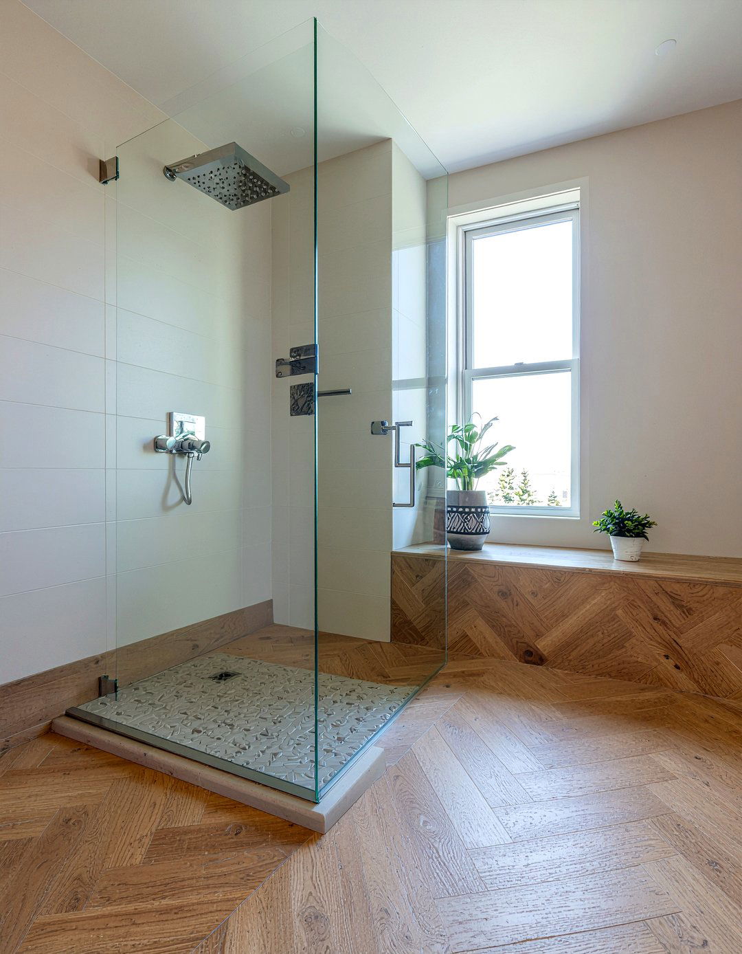 Walk in shower glass door - 30 master bath remodel ideas