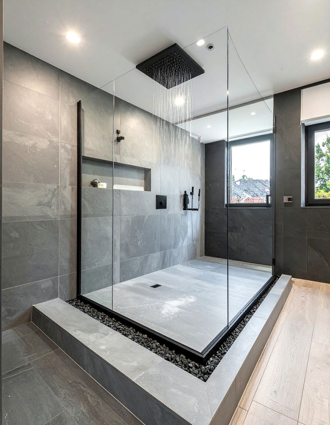 Walk in shower renovation - 30 bathroom renovation before and after