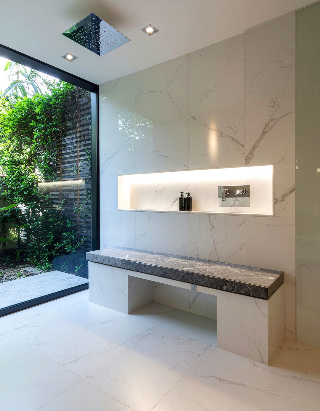 Walk in shower with bench - 30 professional bathroom ideas