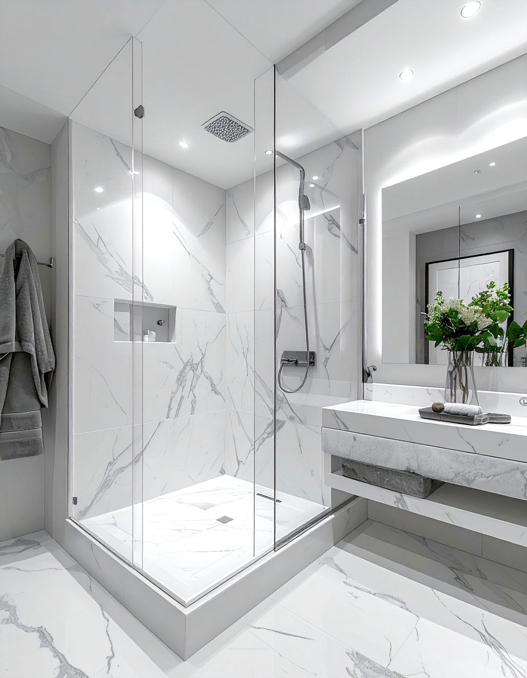 Walk in shower with bench - 30 senior friendly bathroom ideas