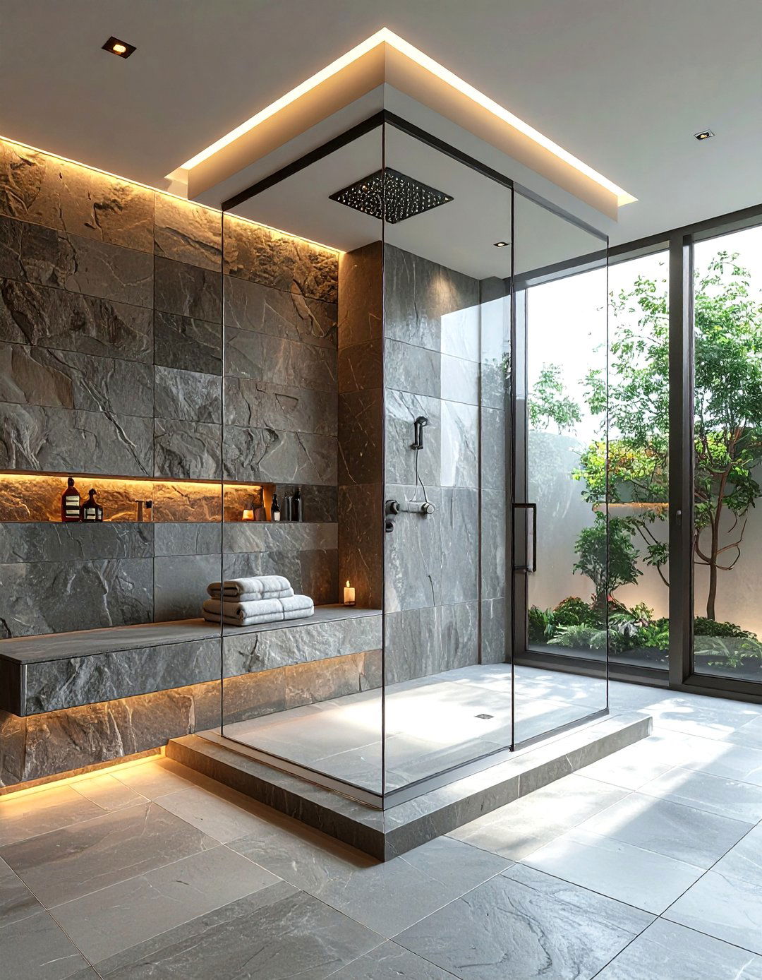 Walk in steam shower - 30 spa bathroom ideas