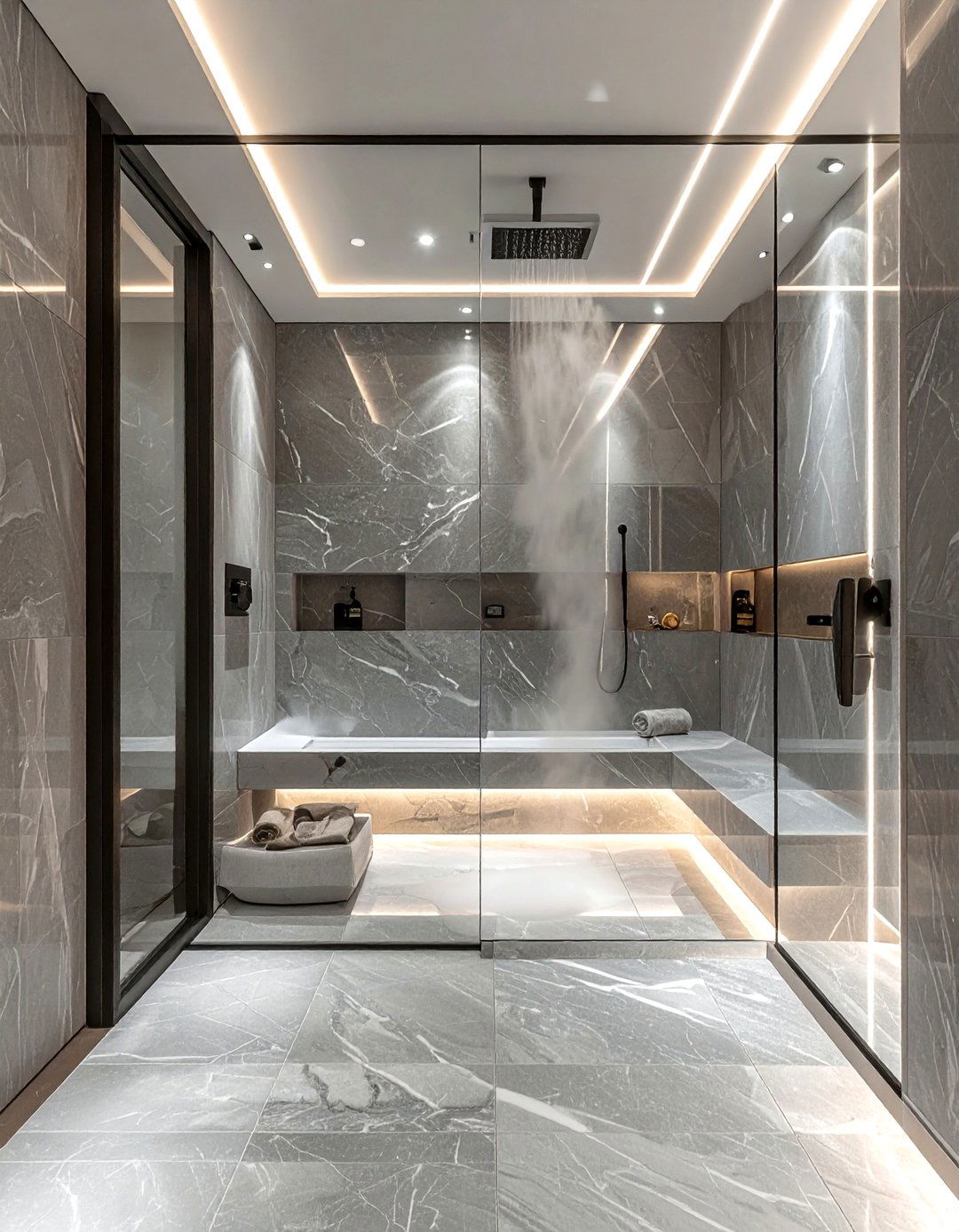 Walk in steam shower - 30 spa-like master bathroom ideas