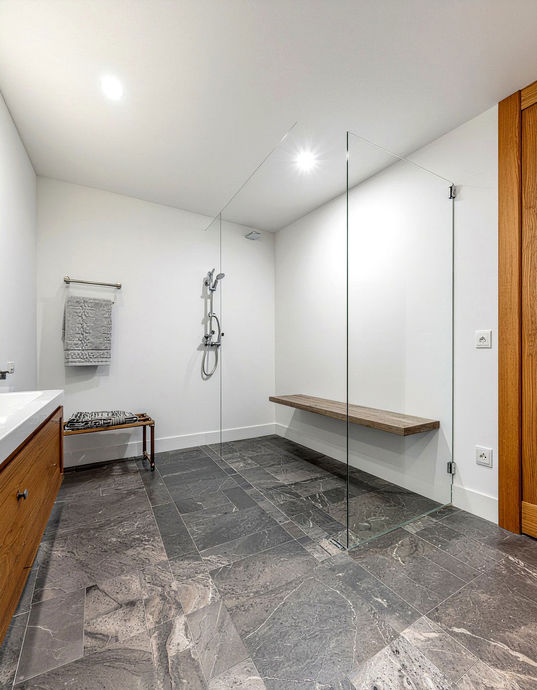 Walk in wet room - 30 bathroom depth ideas