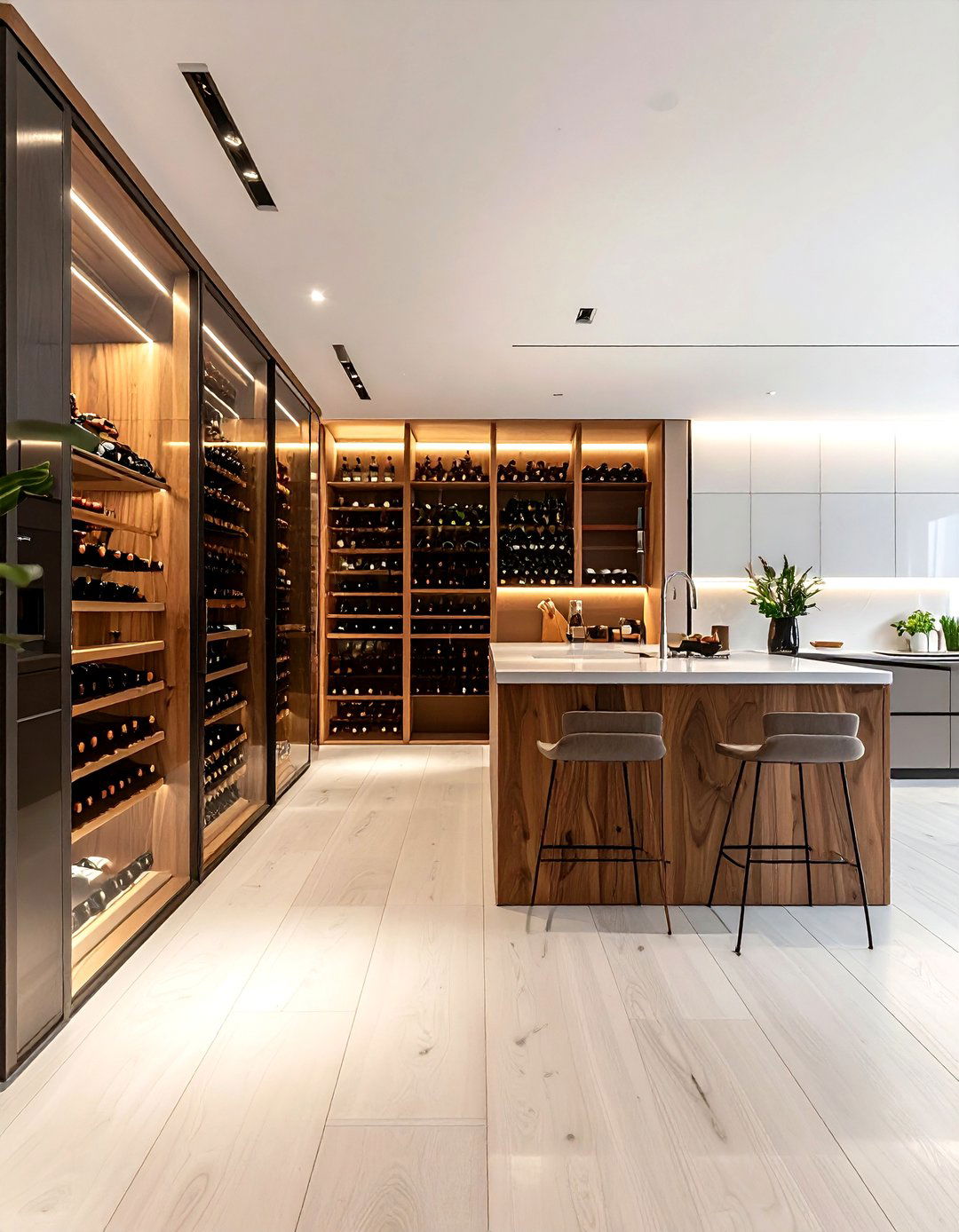 Walk in wine cellar - 30 refined kitchen ideas