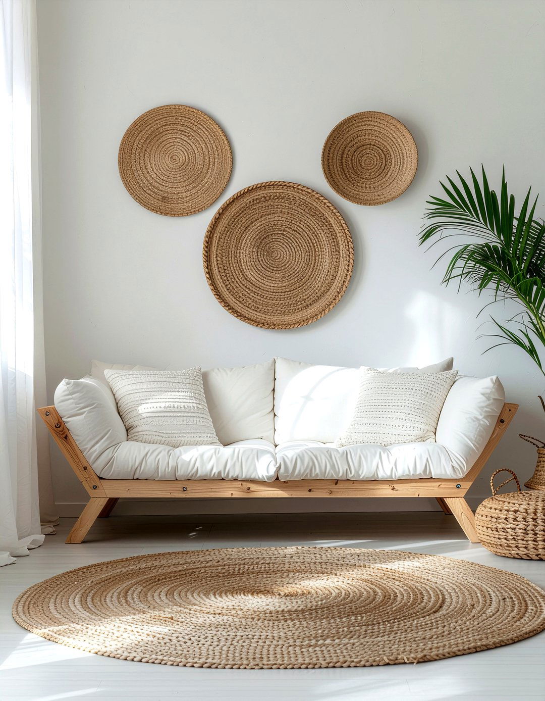 Wall Basket - 30 command strip living room ideas