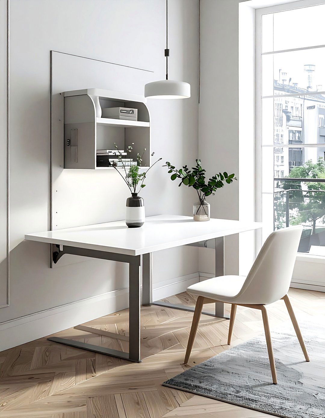 Wall Fold Down Table - 30 dining room hanging storage ideas