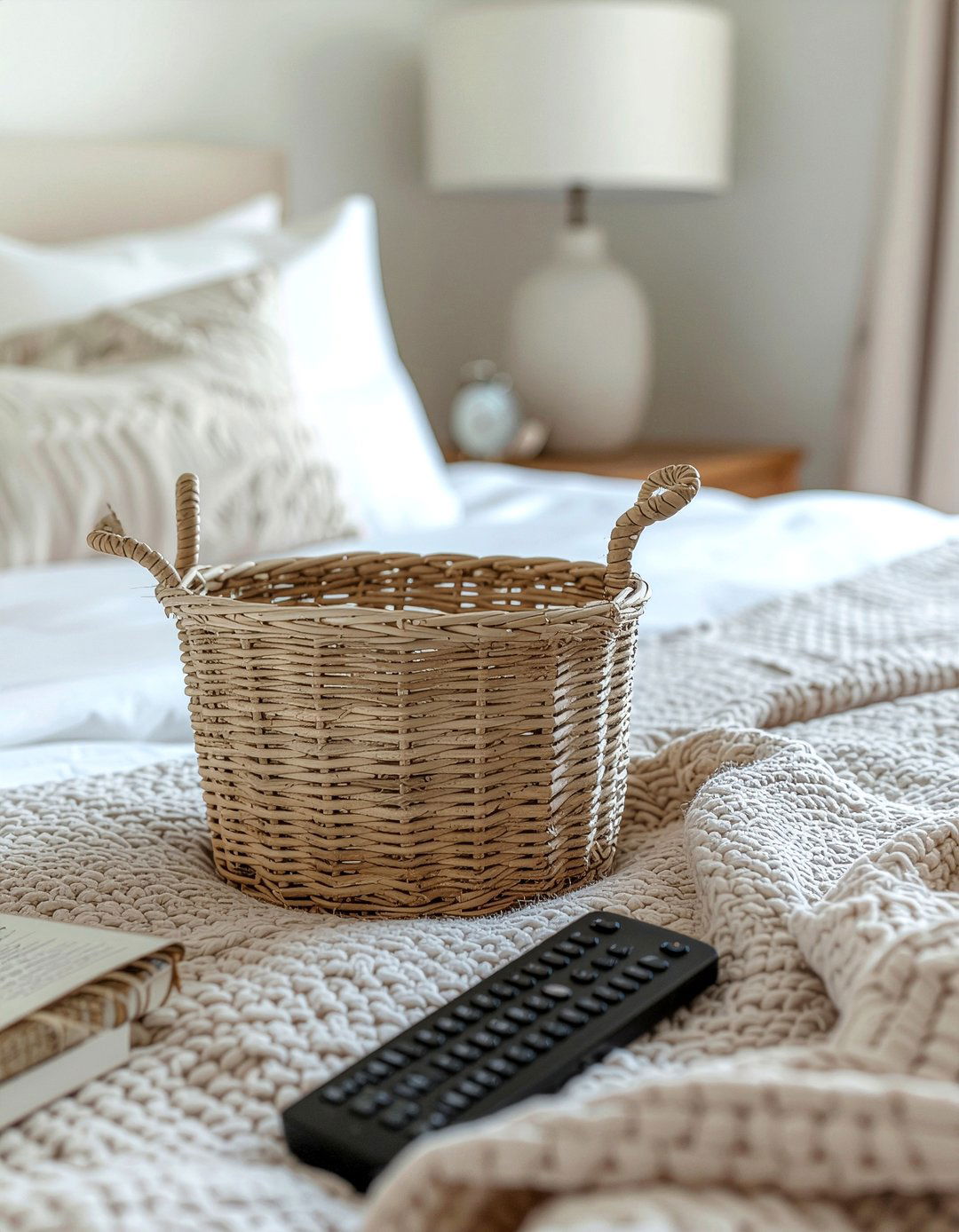 Wall Hanging Basket - 30 command strip bedroom ideas