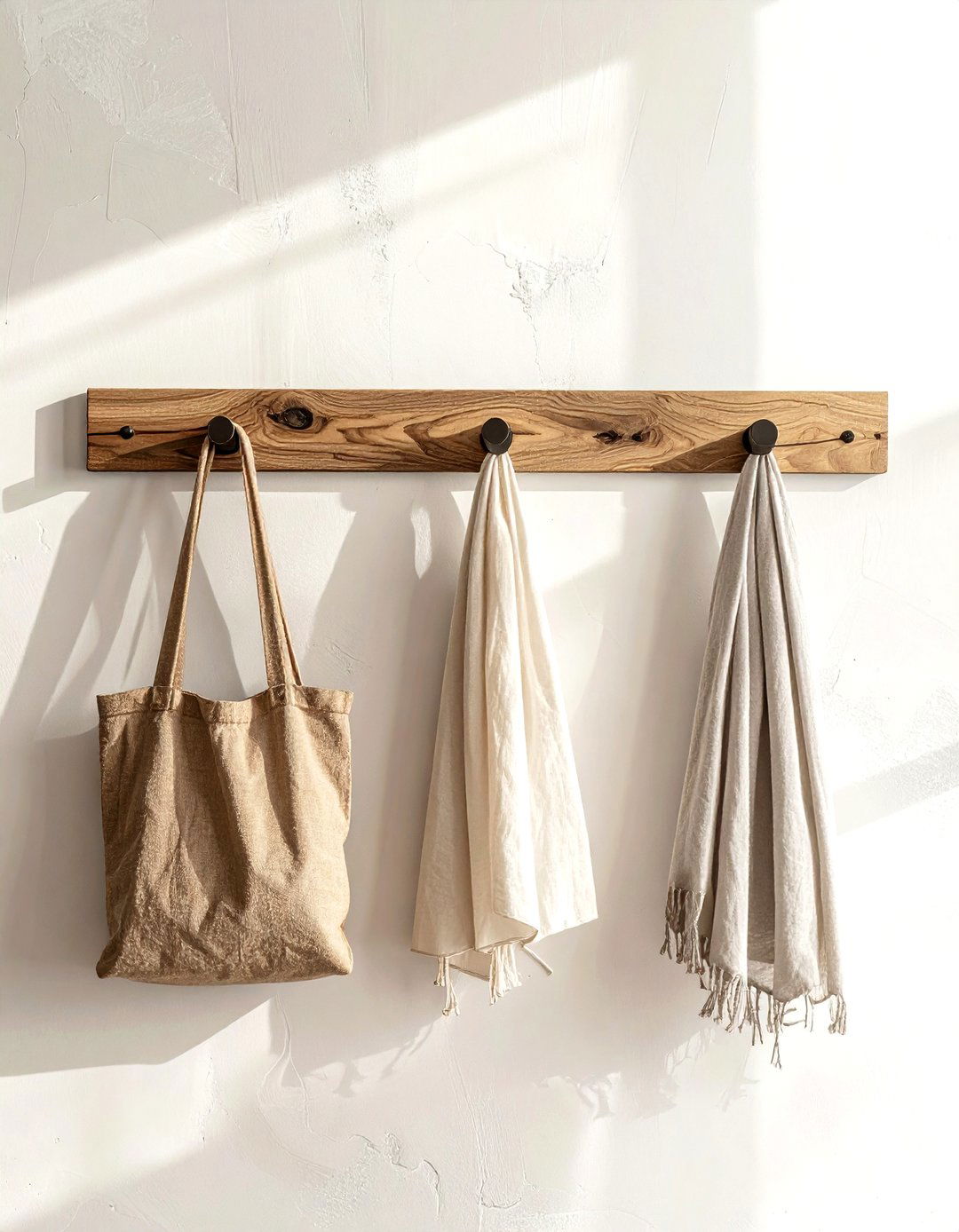 Wall Hooks - 30 living room organization ideas