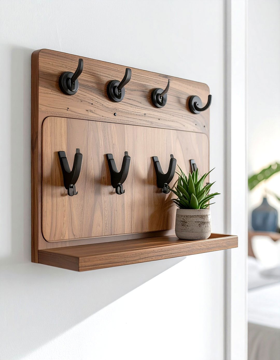 Wall Key Rack - 30 bedroom hanging storage ideas