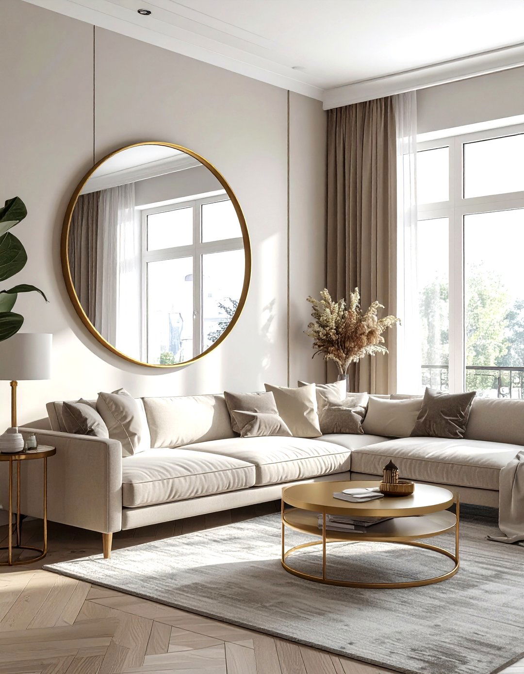 Wall Mirror Living Room - 30 plush living room ideas