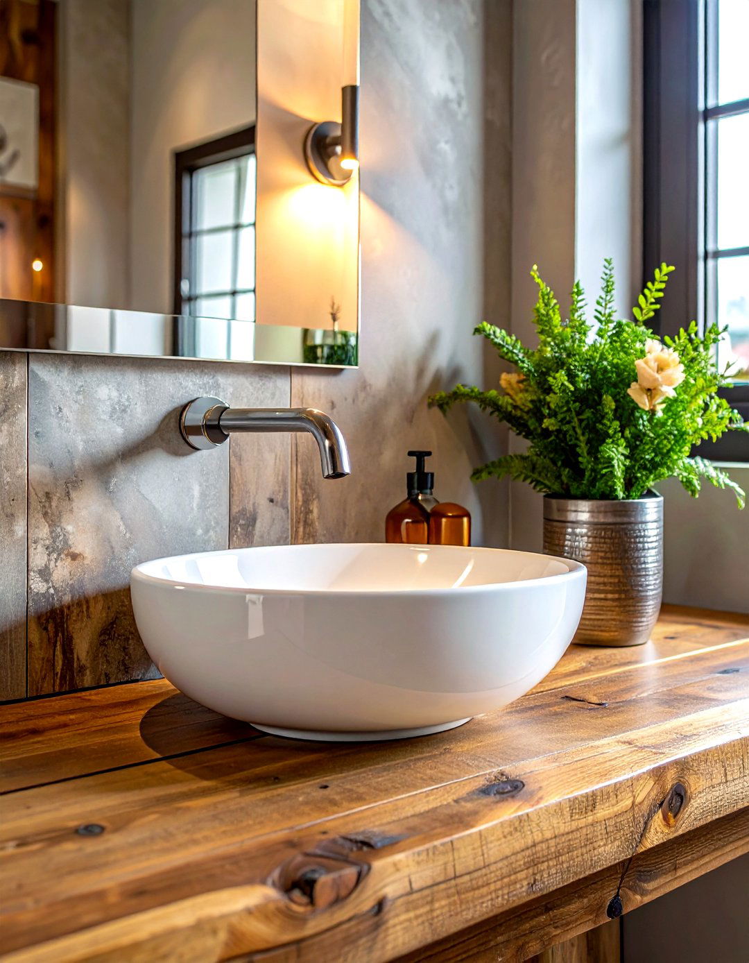 Wall Mount Faucet - 30 bathroom vanity accent ideas