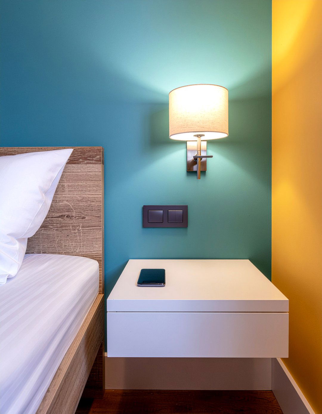 Wall Mounted Bedside Shelf - 30 cheap bedroom furniture ideas